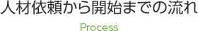 人材依頼から開始までの流れ Process